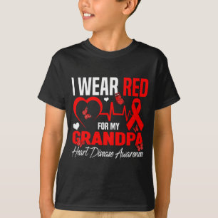 Camiseta Eu Uso Vermelho Para a Conscientização da Doença C