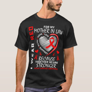 Camiseta Eu Uso Vermelho Para a Doença Cardíaca da Minha So