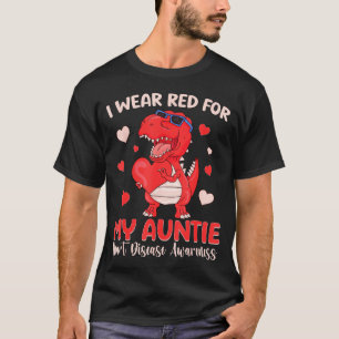 Camiseta Eu Uso Vermelho Para a Minha Tia Conscientização d