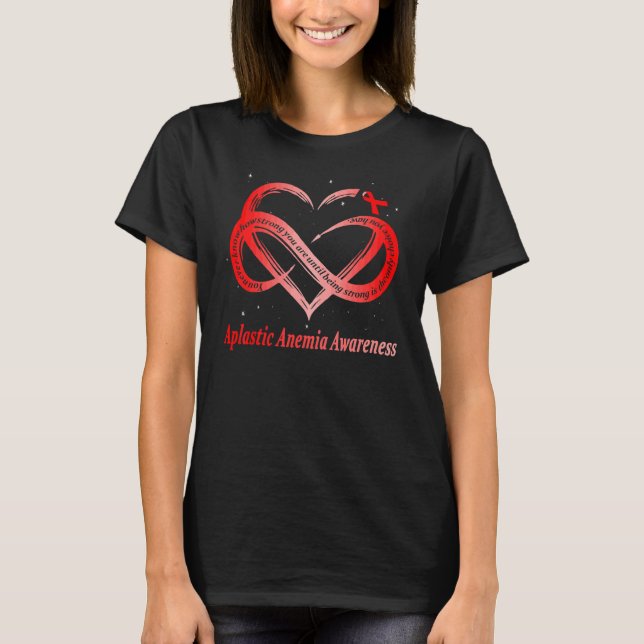 Camiseta Eu Uso Vermelho Para Aplastic Anemia Awareness War (Frente)
