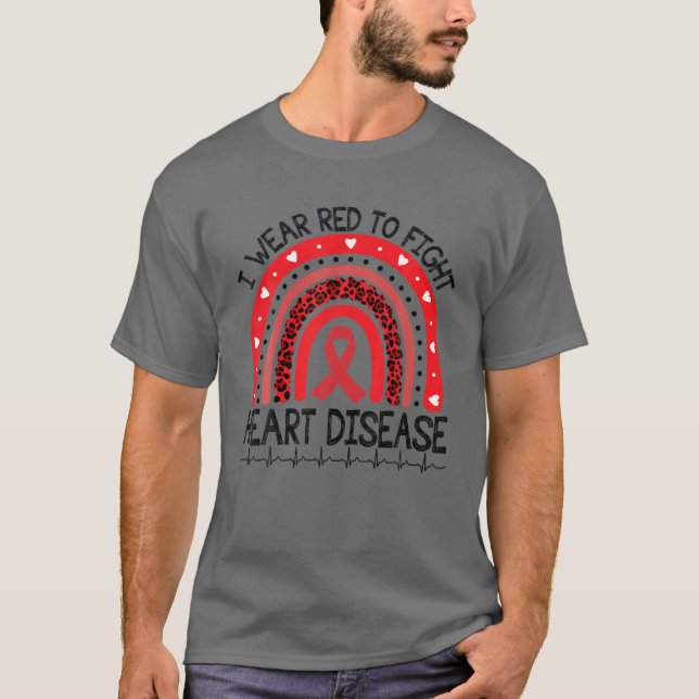 Camiseta Eu Uso Vermelho Para Combater a Doença Cardíaca Co (Frente)
