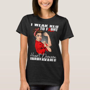 Camiseta Eu Uso Vermelho Para Combater a Doença Cardíaca Co