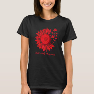 Camiseta Eu uso Vermelho Para Conscientização do HIV AIDS G