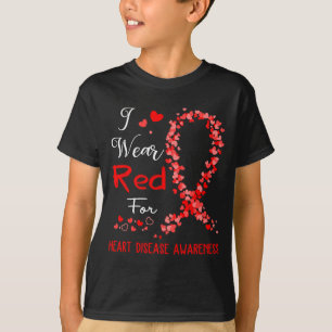 Camiseta Eu Uso Vermelho Para Conscientização Sobre Doenças