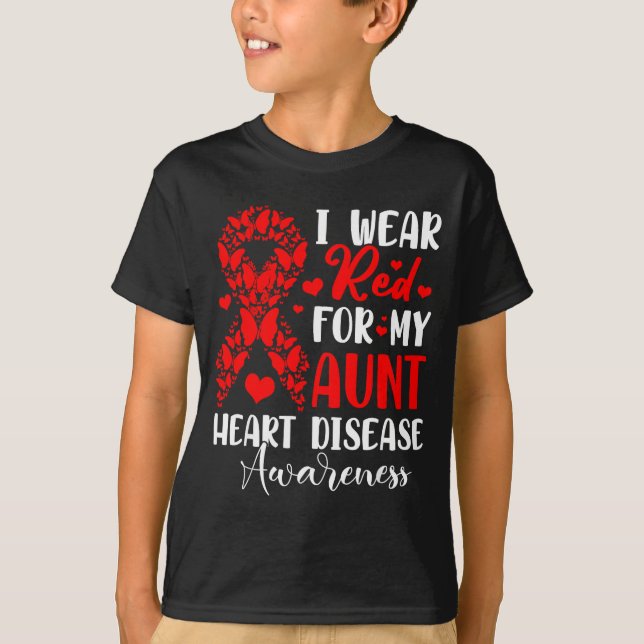 Camiseta Eu Uso Vermelho Para O Mês de Conscientização da D (Frente)