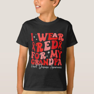 Camiseta Eu Uso Vermelho Pelo Meu Avô Retro Chd Consciencia