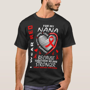 Camiseta Eu Uso Vermelho Pelo Meu Nana Conscientização sobr