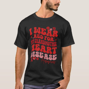 Camiseta Eu Uso Vermelho Por Minha Avó Dizer Doença Cardíac