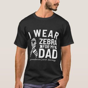 Camiseta Eu uso zebra para o meu pai câncer neuroendócrino