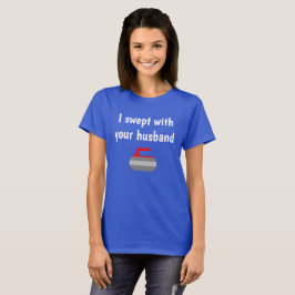 Camiseta Eu varri com seu marido - esporte da ondulação