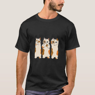 Camiseta Eu Vejo Nada Eu Ouço Nada Eu Digo Nada Gatos