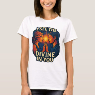 Camiseta "Eu vejo o divino em você" - Conexão espiritual