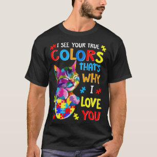 Camiseta Eu Vejo O Seu Verdadeiro Autismo Quebra-cabeça do