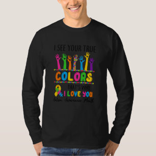 Camiseta Eu Vejo Sua Cor Verdadeira Puzzle das Mãos Conscie