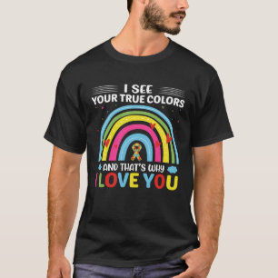 Camiseta Eu Vejo Sua Verdadeira Família Autismo De Cor Corr