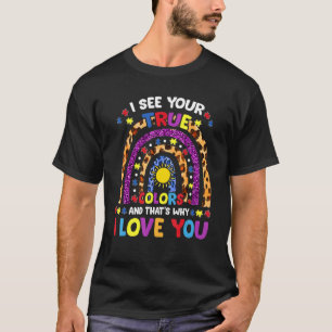 Camiseta Eu Vejo Suas Cores Verdadeiras Peça de Puzzle Cons