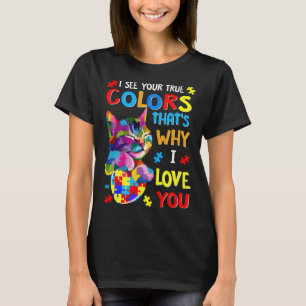 Camiseta Eu Vejo Suas Verdadeiras Cores Mundo de Puzzle Con