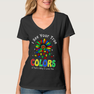 Camiseta Eu Vejo Suas Verdadeiras Cores O Autismo De Girass