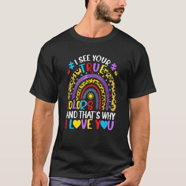Camiseta Eu Vejo Suas Verdadeiras Cores Peça do Quebra-Cabe (Frente)