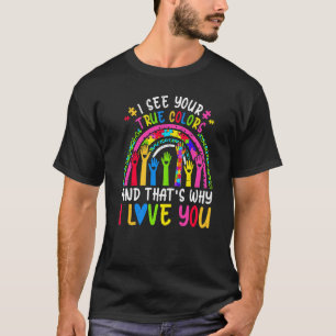 Camiseta Eu Vejo Suas Verdadeiras Cores Peça do Quebra-Cabe
