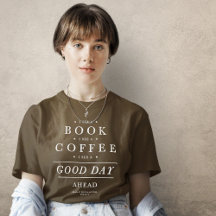 Eu vejo um café de livro no bom dia