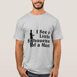 Camiseta Eu vejo um pequeno silhueta de um homem