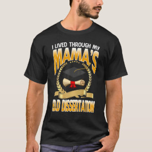 Camiseta Eu Venci Através da Graduação da Dissertação de Ed