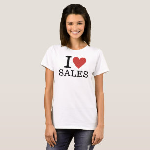 Camiseta Eu ❤️ vendas de amor para funcionários PERSONALIZA