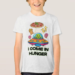 Camiseta Eu Venho com Fome – Design Divertido de Comida Ali