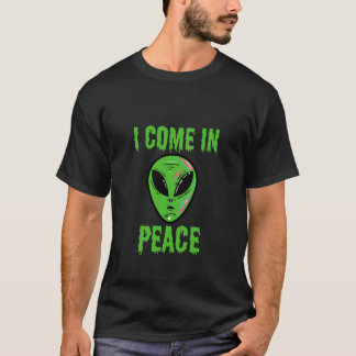 Camiseta Eu venho em paz Alienígena Clássica