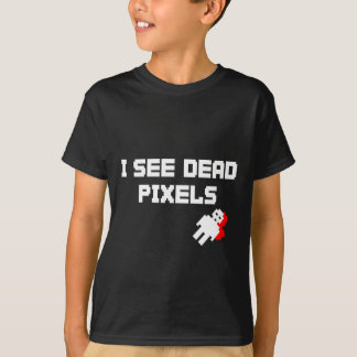 Camiseta Eu ver os pixéis inoperantes escuros