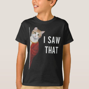 Camiseta Eu Vi Aquele Gatinho Engraçado Gato De Natal Jesus