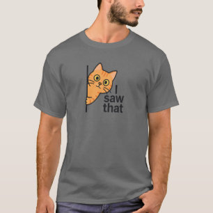 Camiseta Eu Vi Aquele Gato De Tabby Laranja