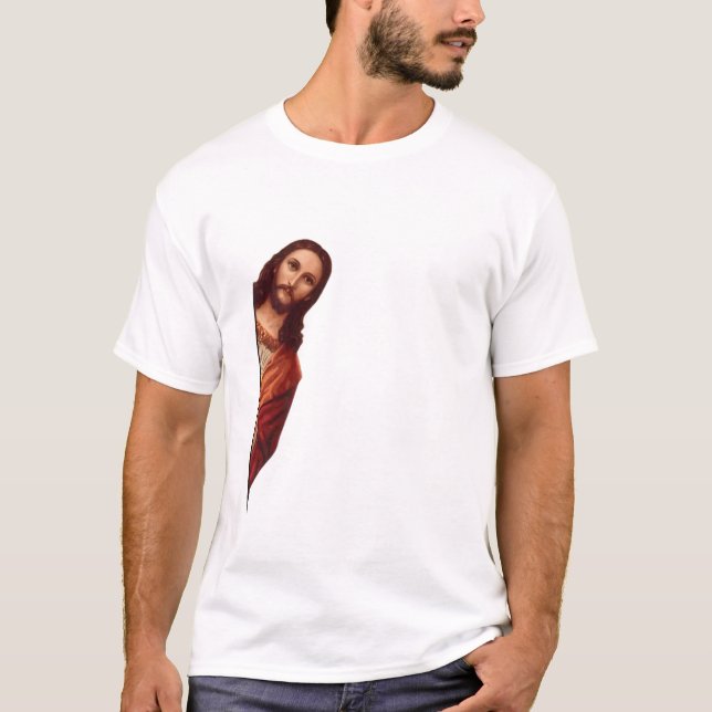 Camiseta Eu Vi Isso, Jesus Assistindo, Eu Vi Esse Jesus Mem (Frente)