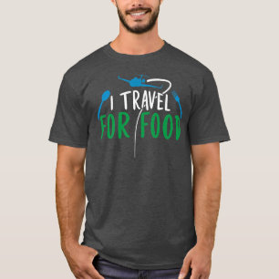 Camiseta Eu viagem para o blogueiro comida foodie amantes