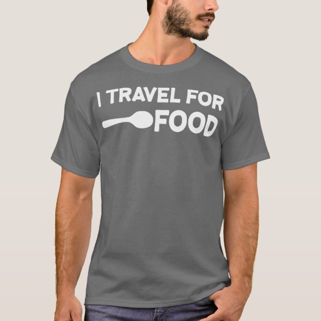 Camiseta Eu viagem Para O Blogueiro De Ofertas De Comida De (Frente)