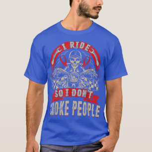 Camiseta Eu viajo para não engasgar Pessoas engraçadas moto