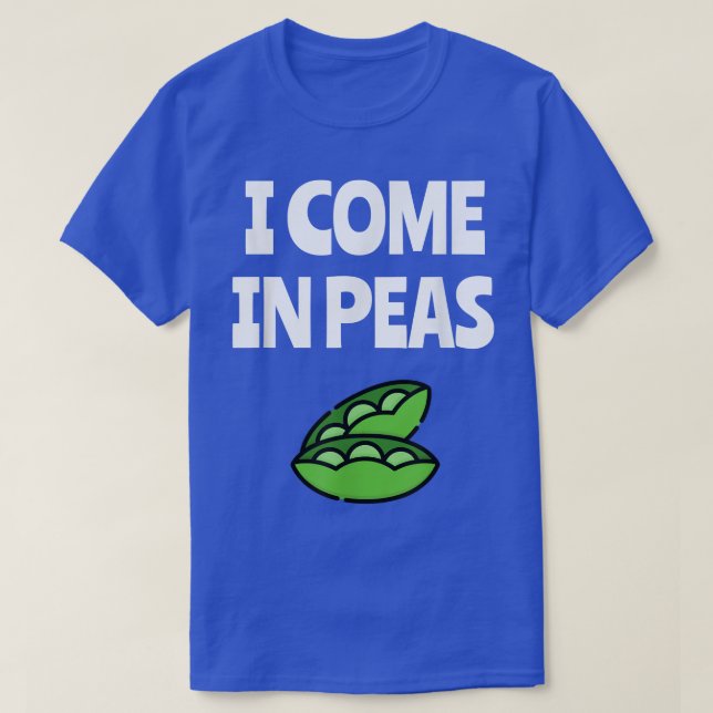 Camiseta Eu Vim Em Ervilhas Engraçado Palavra Pun Vegan Veg (Frente do Design)