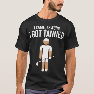Camiseta Eu Vim Eu Bati Eu Fiquei Bronzeado Amante do Golfe