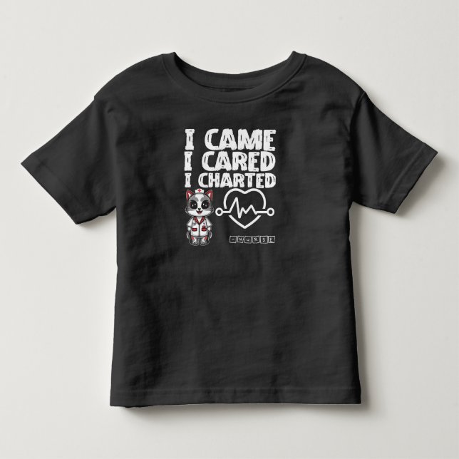 Camiseta Eu Vim, Eu Chamei, Eu Chartuei - Gato De Enfermeir (Frente)