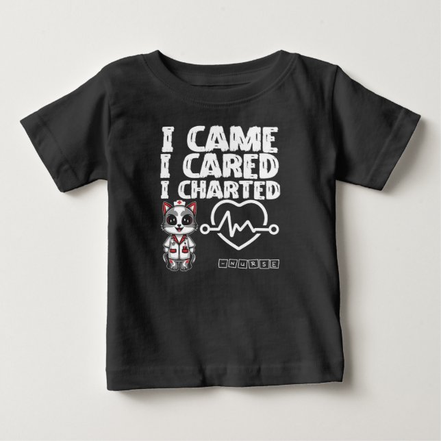Camiseta Eu Vim, Eu Chamei, Eu Chartuei - Gato De Enfermeir (Frente)