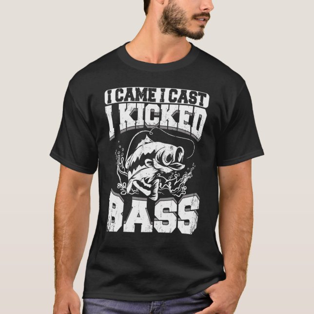 Camiseta Eu Vim Eu Lanceei Eu Dei Chute no Bass    Pesca de (Frente)