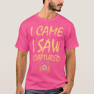 Camiseta Eu Vim Eu Vi Eu Capturei Fotografia Divertida