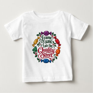 Camiseta Eu Vim, Eu Vi, Eu Comi o Quality Street de Natal
