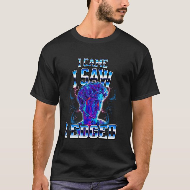 Camiseta Eu Vim Eu Vi Eu Editei História Brainrot Meme Irôn (Frente)