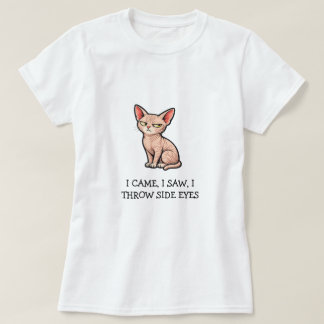 Camiseta Eu Vim Eu Vi Eu Lanço Olhares de Desaprovação Cami