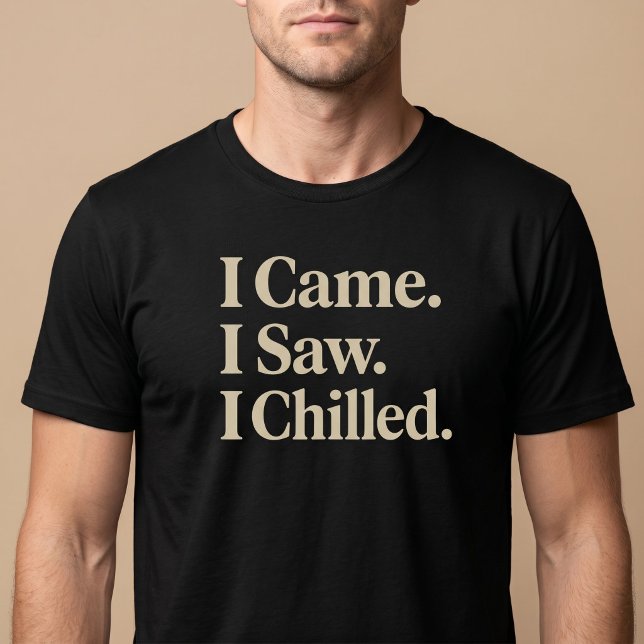 Camiseta Eu vim. Eu vi. Eu relaxei. (Criador carregado)