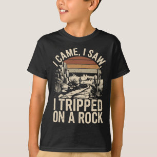 Camiseta Eu Vim Eu Vi Eu Tropecei Em Uma Rocha Caminhada Di