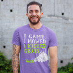 Camiseta Eu Vim Perceber Que Eu Chocava Grafia Engraçada<br><div class="desc">Tem seu próprio negócio de paisagismo? Adoro cortar seu próprio gramado? Gosta de assistir a filmes de ação? Vocês vão adorar o ditado engraçado "Eu Vim, Eu Jurei que Eu Cheguei à Grama." O gráfico de cortador de relva comercial acompanha a mensagem branca e brilhante do verde limão nesta camiseta...</div>