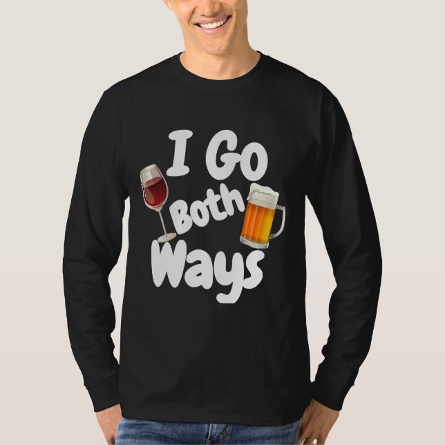 Camiseta Eu Vinho As Duas Formas De Bebendo De Vinho (Frente)